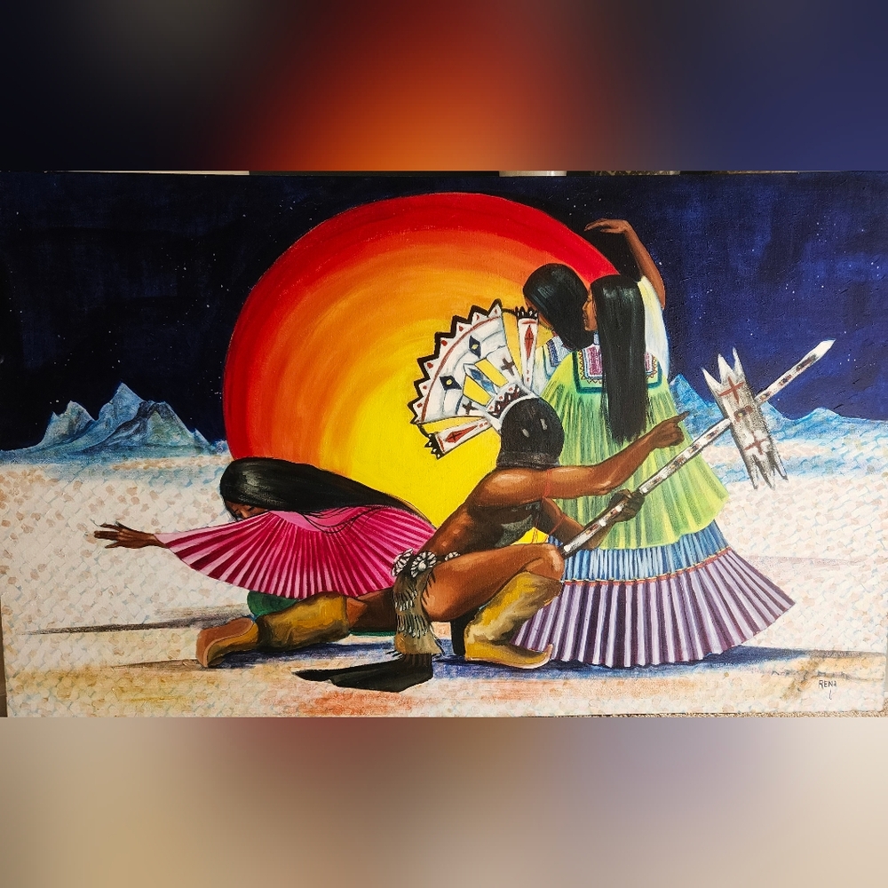Rena large oil painting